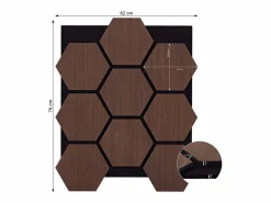 Online Panel de pared 62x76x2 cm marrón Marru00f3n