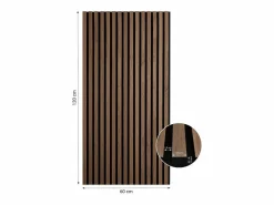 Panel de pared 60x120x2.5 cm Marrón