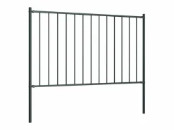 Sale Panel de valla y postes acero recubrimiento polvo gris 1,7x1 m ES401544 Cercados Y Ocultación
