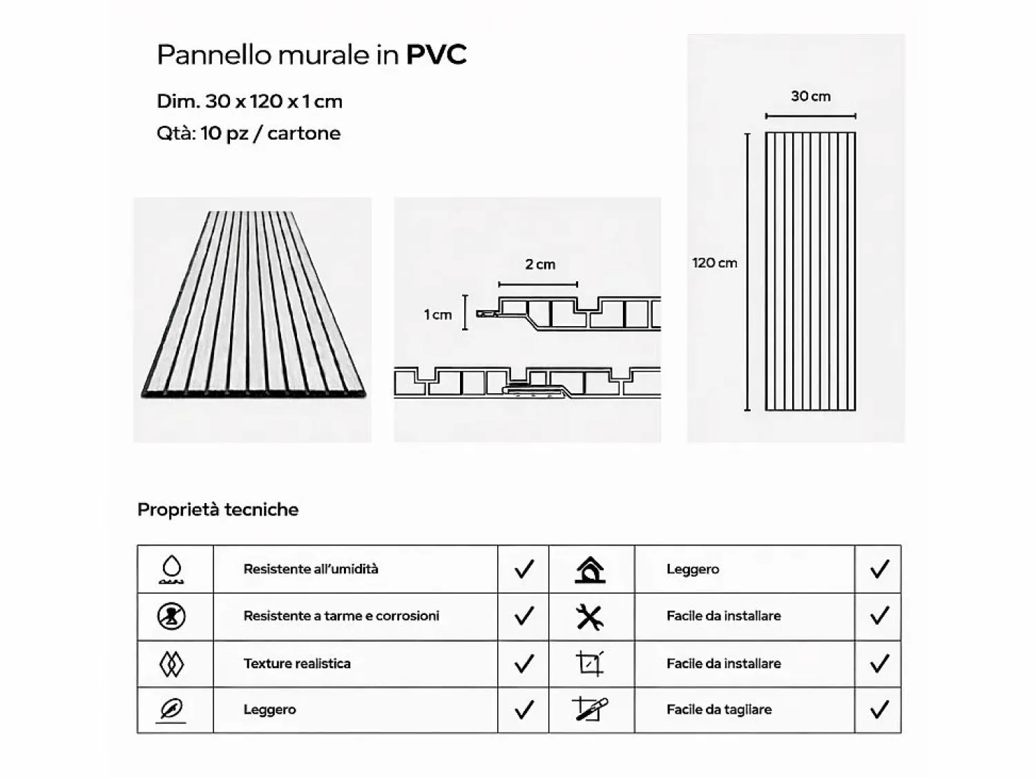 Best Panel decorativo de PVC efecto lama de madera, juego de 10 piezas, 120x30 cm, revestimiento de pared nogal claro Marru00f3n chocolate