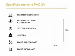 Panel decorativo efecto mármol gres porcelánico set de 6 piezas 4,3 m2 revestimiento de pared PVC en UV 120x60 Mármol