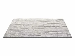 Best Panel decorativo efecto piedra ladrillo 3D, juego de 12 piezas, 8,6 m², revestimiento de pared de PU, 120 x 60 x 2,5, cuarcita blanca Panel De Pared