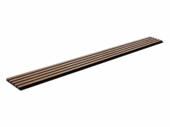 Paneles Acústicos de Listones de Madera SucceBuy, 20 x 240 cm, para Decoración de Paredes, con un Alto Índice NRC de 0,85 y Certificación Acústica SGS, Nogal