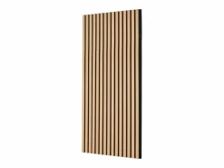 Paneles Acústicos SucceBuy 59.9 x 119.8 cm, Paneles Acústicos de listones de Madera, Decoración de Pared Moderna, Roble Claro Marru00f3n