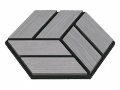 Paneles acústicos 30x26 cm Gris Juego de 5 piezas 3D