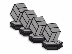 Paneles acústicos 30x26 cm Gris Juego de 20 piezas 3D