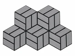Paneles acústicos 30x26 cm Gris Hexágono Panal
