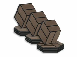 Hot Paneles acústicos 30x26 cm Marrón Hexágono Panal Panel De Pared