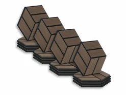 Best Paneles acústicos 30x26 cm Marrón Hexágono Panal Negro / Marru00f3n