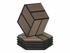 Paneles acústicos 30x26 cm Marrón
