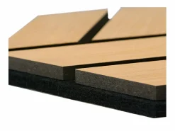 Discount Paneles acústicos 30x26 cm Roble Hexágono Panal Juego de 10 piezas 3D Negro / Marru00f3n