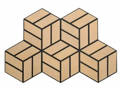 Discount Paneles acústicos 30x26 cm Roble Hexágono Panal Juego de 10 piezas 3D Negro / Marru00f3n