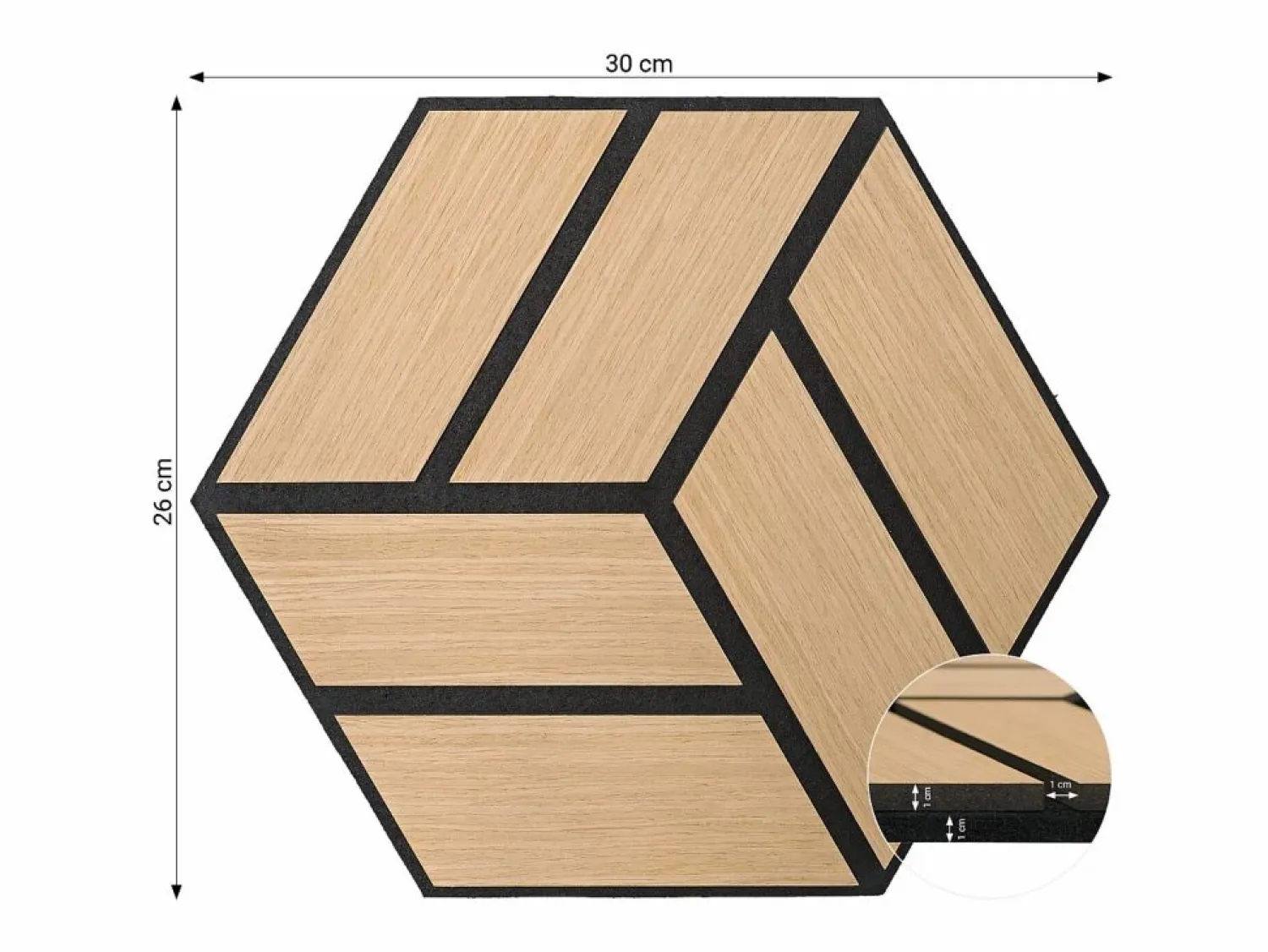 Best Paneles acústicos 30x26 cm Roble Juego de 16 piezas 3D Panel De Pared
