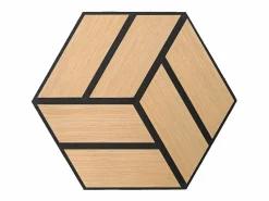 Online Paneles acústicos 30x26 cm Roble natural Hexágono Panal Negro / Marru00f3n