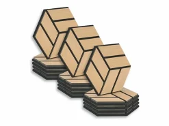 Paneles acústicos 30x26 cm Roble 3D
