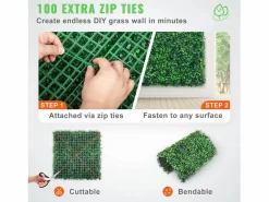 Paneles de Boj Artificial SucceBuy UV, 24 piezas, 50,8 cm x 50,8 cm, para Setos y Vallas.