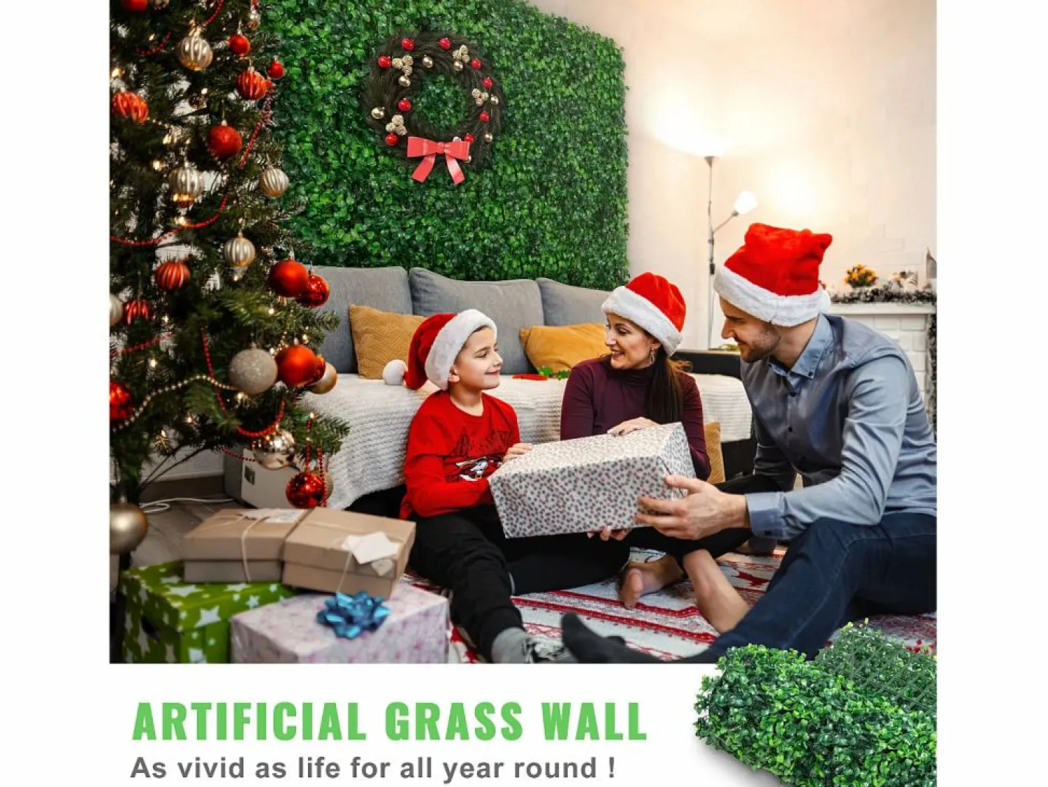 Paneles de Buxus Artificiales SucceBuy 60.96x40.64 cm Protegidos contra UV | 24 Piezas | Decoración de Valla