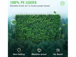 Paneles de Buxus Artificiales SucceBuy 61 x 40,6 cm 12 Piezas, Murales Artificiales de Buxus, Resistentes a UV