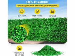 Paneles de Buxus Artificiales SucceBuy 24 Piezas | Muro de Seto UV 25.4 x 25.4 cm | Decoración de Valla
