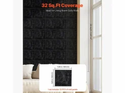 Paneles de Pared 3D SucceBuy, Pack de 33, 30 x 30 cm, PVC, , Cobertura de 3m²