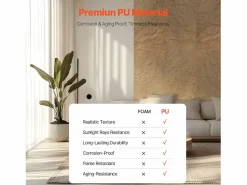 Paneles de Pared 3D SucceBuy, Pack de 4, 122 x 61 cm, Aspecto de Piedra, Cobertura de 3 m², Color Piedra Amarilla