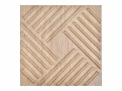 Paneles de Pared 3D SucceBuy, Pack de 12, 50 x 50 cm, PVC con Listones, Cobertura de 3 m², Madera Clara