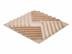 Paneles de Pared 3D SucceBuy, Pack de 12, 50 x 50 cm, PVC con Listones, Cobertura de 3 m², Madera Clara