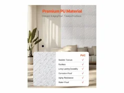 Outlet Paneles de Pared 3D SucceBuy, Pack de 12, 50 x 50 cm, PVC Ondulado, Cobertura de 3 m², Mate Panel De Pared