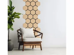 Outlet Paneles de pared 62x76 cm Hexágono natural Panel De Pared
