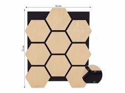 Outlet Paneles de pared 62x76 cm Hexágono natural Panel De Pared
