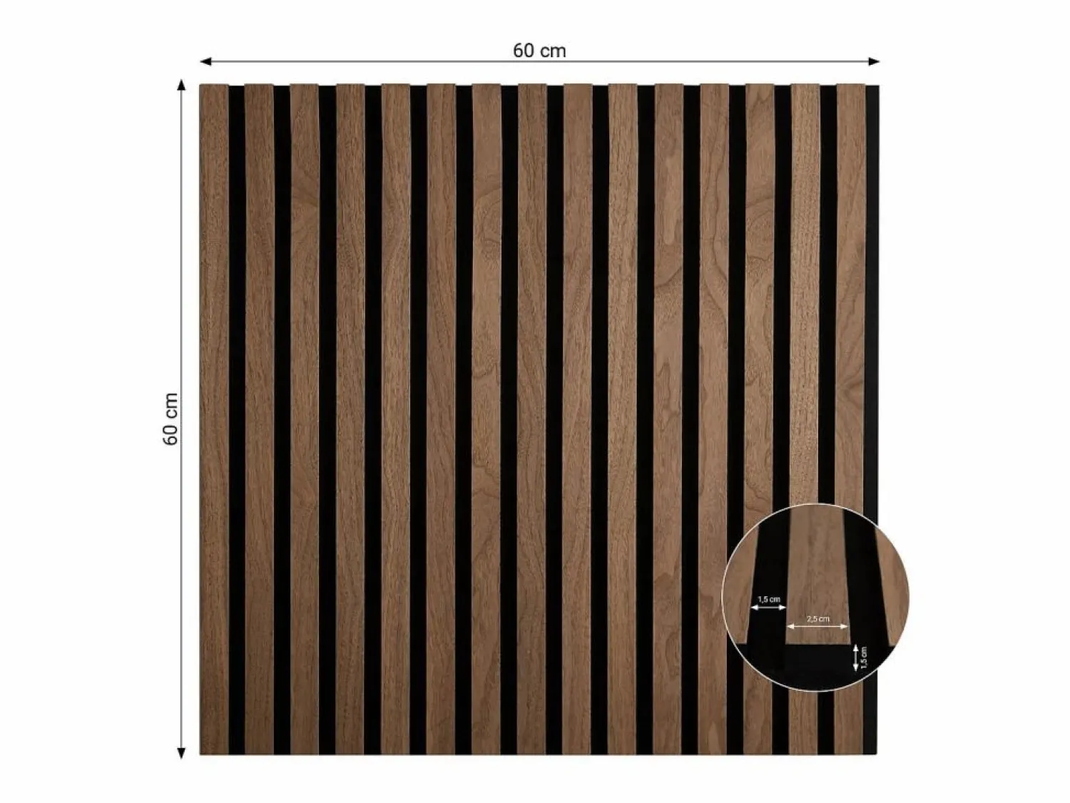 New Paneles de pared 60x60 cm Marrón Panel De Pared