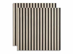 Discount Paneles de pared 60x60x2.5 cm gris Negro / Gris