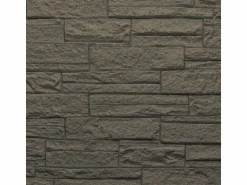 Paneles decorativos efecto piedra ladrillo 3D, juego de 12 unidades, 8,6 m², revestimiento de pared de PU, 120 x 60 x 2,5, color pizarra
