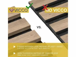 Online Vicco Paneles murales nogal 120x1.8x40 akustikpaneel Color natural oscuro