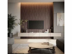 Vicco Paneles murales nogal/marrón 120x1.8x40 akustikpaneel