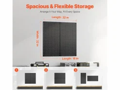 Paneles Perforados de Metal SucceBuy, 2 Paneles, 812,8x406,4 mm, para Herramientas de Taller