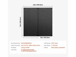 New Paneles Perforados de Metal SucceBuy, 2 Paneles, 609,6 x 304,8 mm, para Herramientas de Taller Panel De Pared