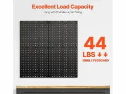 New Paneles Perforados de Metal SucceBuy, 2 Paneles, 609,6 x 304,8 mm, para Herramientas de Taller Panel De Pared