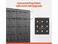 Sale Paneles Perforados de Metal SucceBuy, 2 Paneles, 609,6 x 304,8 mm, para Herramientas de Taller Negro