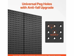 Paneles Perforados de Metal SucceBuy, 3 Paneles, 609,6 x 304,8 mm, para Herramientas de Taller
