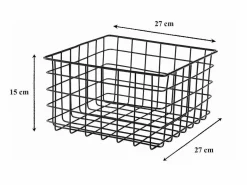 Best Calicosy Panier filaire noir petit modèle - H16 cm Negro