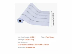 Hot Papel Pintado Adhesivo de Pared SucceBuy, 45 cm x 15 m, Rollo Papel Pintado Autoadhesivo en Vinilo, Motivo Textura Madera Blanca, Impermeable Papel Pintado|Papel Pintado