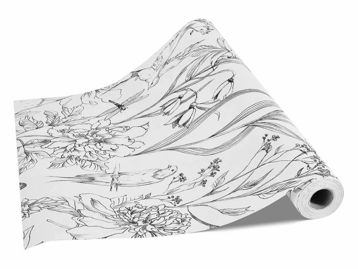 Clearance Papel Pintado Adhesivo de Pared SucceBuy, 45 cm x 10 m, Rollo Papel Pintado Autoadhesivo Vinilo, Motif Floral Botánico , Impermeable Blanco