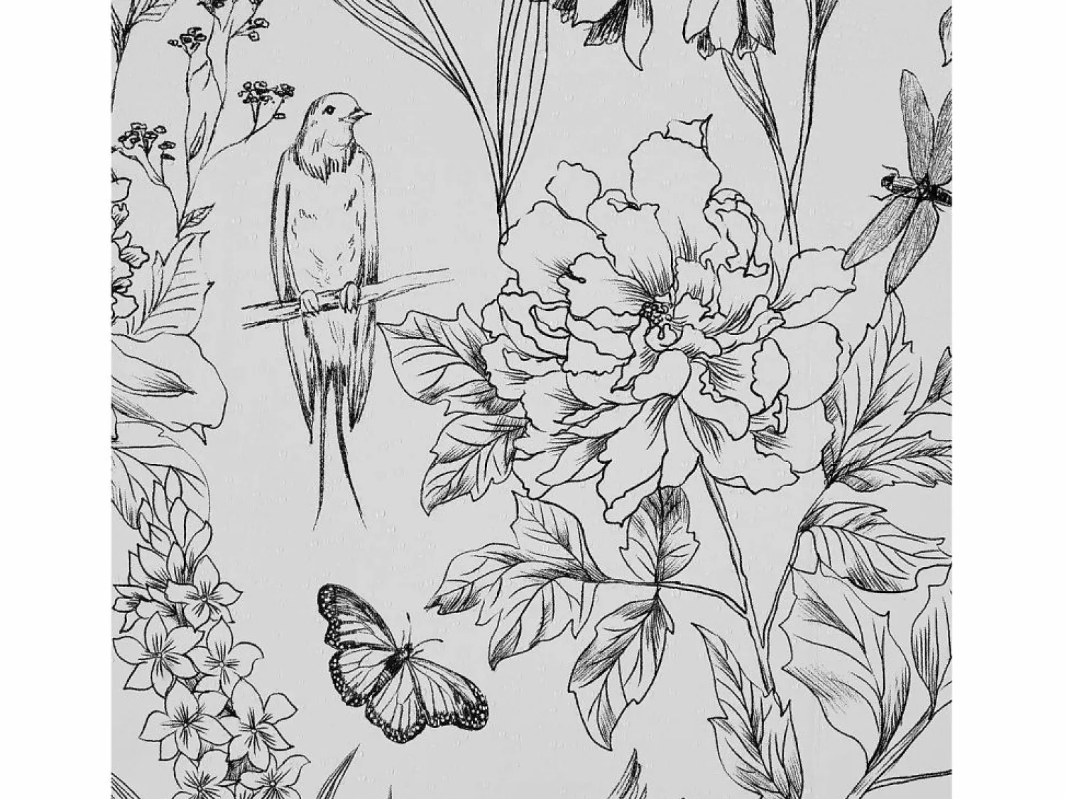Clearance Papel Pintado Adhesivo de Pared SucceBuy, 45 cm x 10 m, Rollo Papel Pintado Autoadhesivo Vinilo, Motif Floral Botánico , Impermeable Blanco