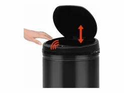 Sale Papelera automática con sensor de 30 litros acero al carbono negro 02_0006075 Cubo De Basura Para Cocina