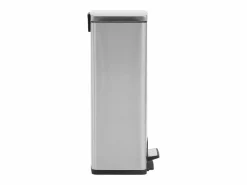 Best Helloshop26 Papelera con pedal antihuellas de 30 l acero inoxidable plateado color plata 02_0043857 Gris