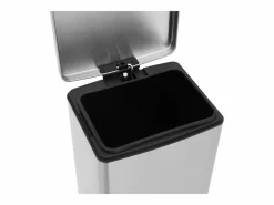 Best Helloshop26 Papelera con pedal antihuellas de 30 l acero inoxidable plateado color plata 02_0043857 Gris