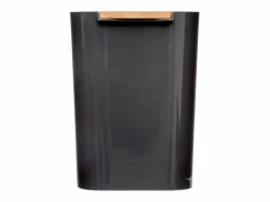 Sale 5five Papelera con tapa en bambú 22,4 x 24,4 cm Negro