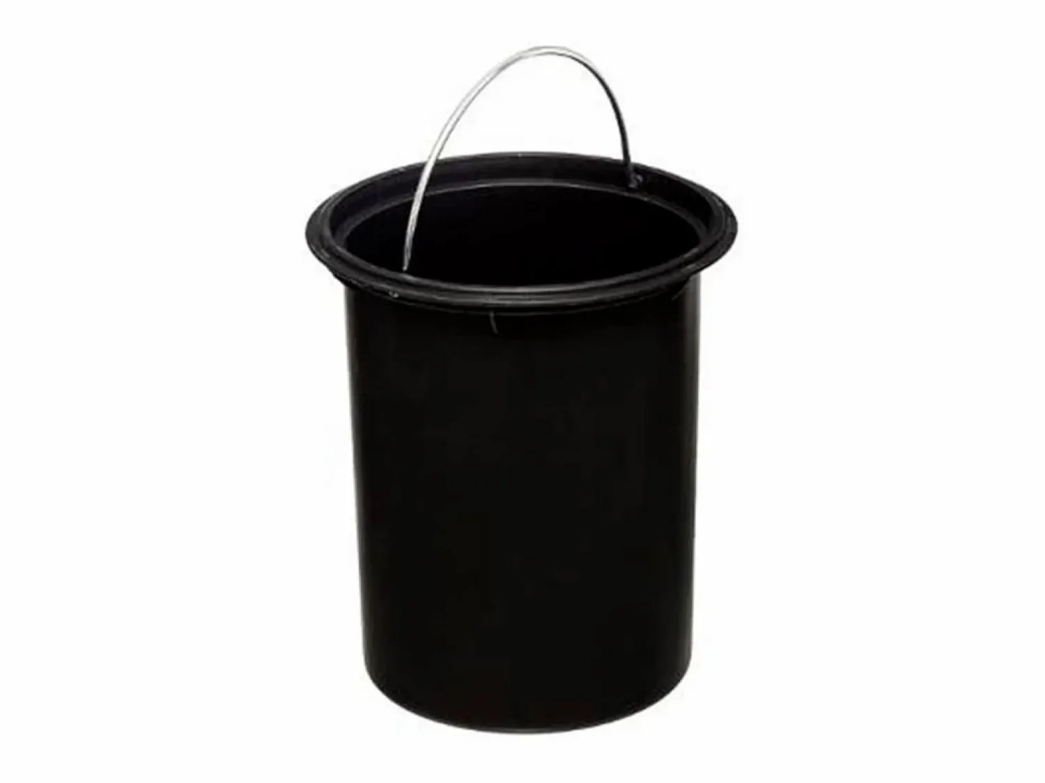 New Five Papelera de colores con tapa de bambú 3 l Negro