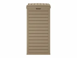 Papelera de exterior marrón claro 41x41x86 cm polipropileno 02_0006115 Cubo De Basura Para Cocina